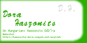 dora haszonits business card